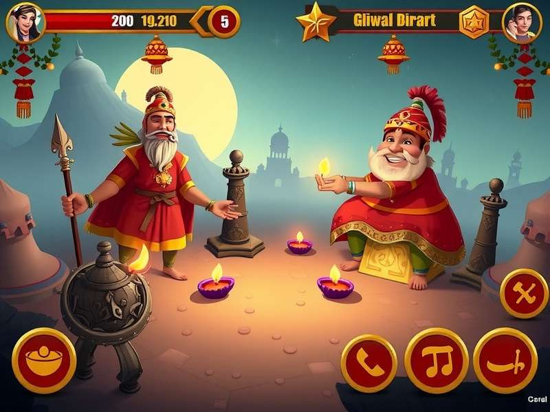 Archero Indian Warlords Diwali event screenshot with festive decorations